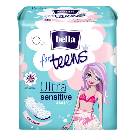 Прокладки гигиенические BELLA FOR TEENS Sensitive Ultra, 10 шт. 