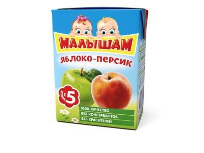 Нектар МАЛЫШАМ яблоко/персик, 200 мл