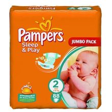 Подгузники PAMPERS Sleep  Play Mini (3-6кг),  88  шт.