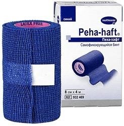 Бинт PEHA-HAFT самофиксирующийся 4м х 8см (синий)