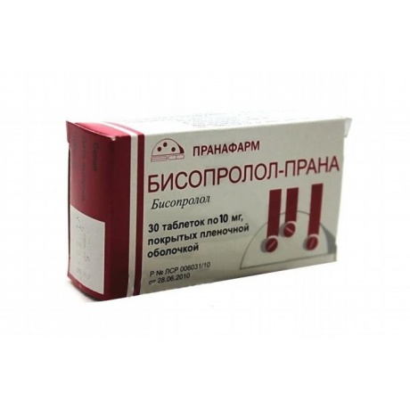 Бисопролол-Прана таблетки 10 мг, 30 шт.
