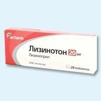 Лизинотон таблетки 20 мг, 28 шт.