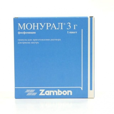 Монурал пакетики (гранулы для приготовления раствора для приема внутрь) 3 г, 1 шт.