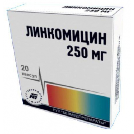 Линкомицин капсулы 250 мг, 20 шт.