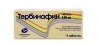 Тербинафин таблетки 250 мг, 14 шт.