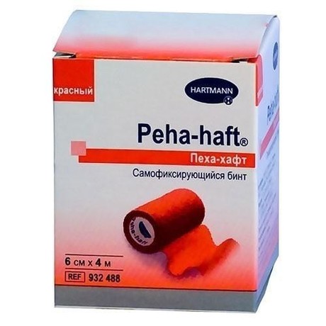 Бинт PEHA-HAFT самофиксирующийся 4м х 6см (красный)