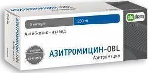 Азитромицин Форте-OBL таблетки 500 мг, 3 шт. 