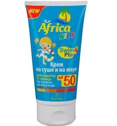 Крем детский AFRICA KIDS для защиты от солнца на суше и на море SPF-50, 150 мл (Ф-406)