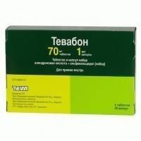 Тевабон набор таблетки 70 мг 4 шт. + капсулы 1 мкг 28 шт.