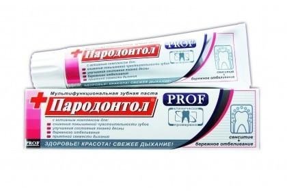 Зубная паста ПАРОДОНТОЛ PROF Сенситив + Бережное отбеливание 124г