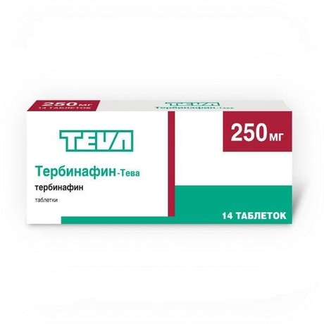 Тербинафин-Тева таблетки 250 мг, 14 шт.