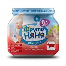 Пюре ФРУТОНЯНЯ говядина (с 6 мес.), 80г