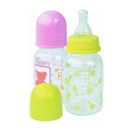 Бутылочка детская КУРНОСИКИ 11001 с силиконовой соской и крышкой с рожд.125мл
