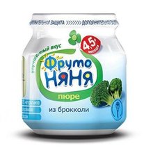 Пюре ФРУТОНЯНЯ капуста брокколи (с 4,5 мес.), 80г