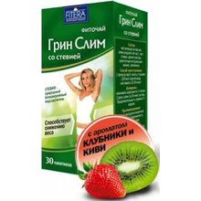 Чай лечебный GREEN-SLIM СО СТЕВИЕЙ клубника и киви фильтрпакетики 30 шт.