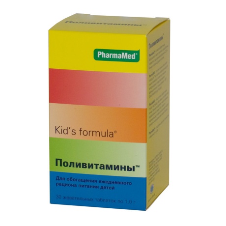 Фарма-Мед Кидс формула Поливитамины таблетки жевательные, 30 шт.