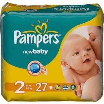 Подгузники PAMPERS New Baby Mini (3-6кг), 27 шт.