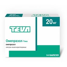 Омепразол-Тева капсулы 20 мг, 14 шт.