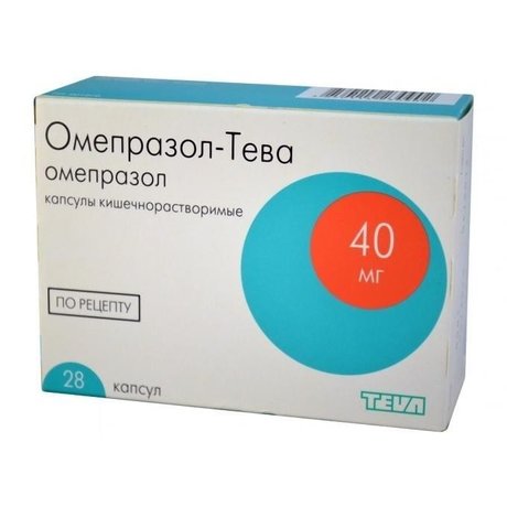 Омепразол-Тева капсулы 40 мг, 28 шт.