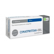 Суматриптан-OBL таблетки 100 мг, 2 шт.
