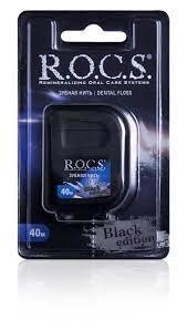 Зубная нить РОКС black Edition, 40 м