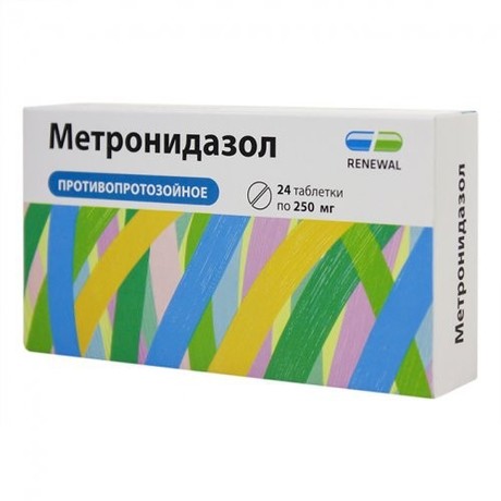 Метронидазол таблетки 250 мг, 24 шт.