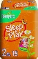 Подгузники PAMPERS Sleep  Play Mini (3-6кг),  18 шт.  (ромашка)