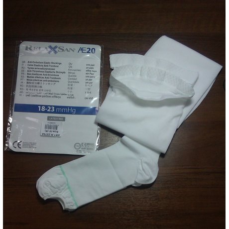 Чулки RELAXSAN Medicale Anti-Embolism на резинке с открытым носком разм. S (арт. M0370A) бел.