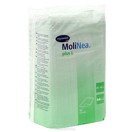 Пеленка MOLINEA PLUS впитывающая одноразовая 40см х 60см, 1 шт.