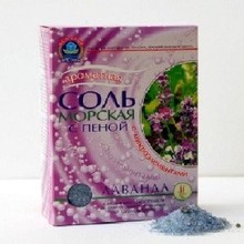 Соль морская пачка 500г лаванда