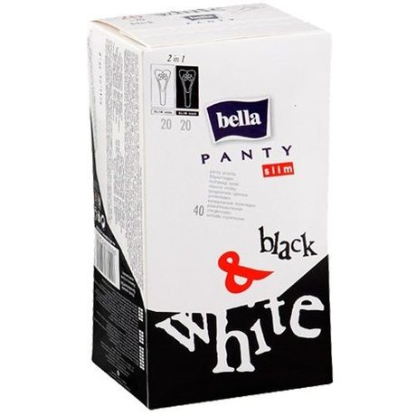 Прокладки гигиенические BELLA PANTY Slim (черные+белые), 40 шт. 