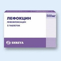Лефокцин таблетки 500 мг, 5 шт.