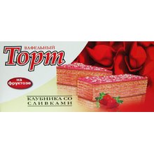 Торт СТАРЫЙ ЗАМОК клубника со сливками на фруктозе 220 г