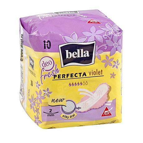 Прокладки гигиенические BELLA PERFECTA Violet deo fresh drainette, 10 шт.