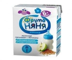 Каша ФРУТОНЯНЯ молочная гречка/яблоко/пребиотики, 200г