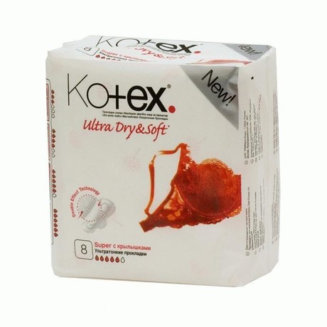 Прокладки гигиенические KOTEX Ultra Dry Soft Super, 8 шт.