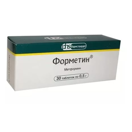Форметин таблетки 500 мг, 30 шт.
