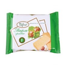 Вафли BIFRUT ореховые на фруктозе, 60 г