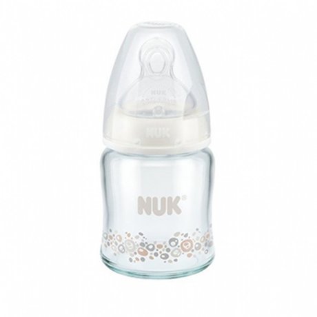 Бутылочка детская NUK First Choice стекло с латексной антиколиковой соской М р. 1 120мл (арт. 10 747 028)