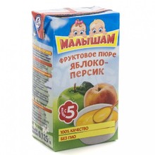 Пюре МАЛЫШАМ яблоко/персик, 125 г