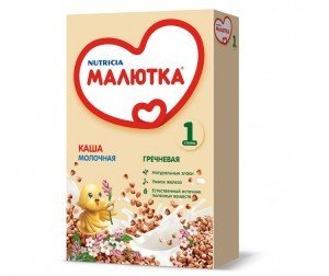 Каша МАЛЮТКА молочная гречневая (с 4мес.), 220г