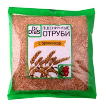 Отруби Dr.DiaS пшеничные 200г брусника