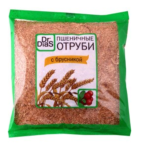 Отруби Dr.DiaS пшеничные 200г брусника