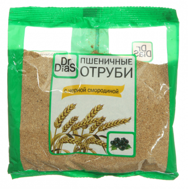 Отруби Dr.DiaS пшеничные 200г черная смородина