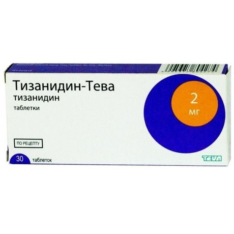 Тизанидин-Тева таблетки 2 мг, 30 шт.