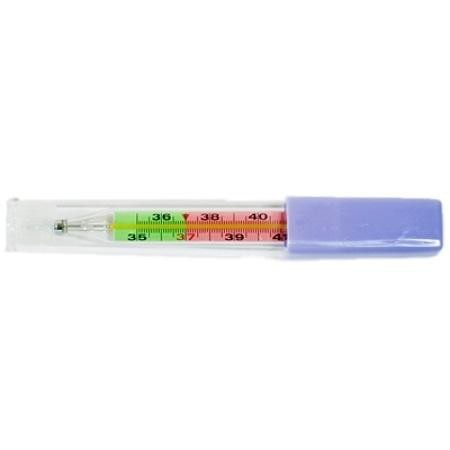 Термометр медицинский  стеклянный цветная шкала