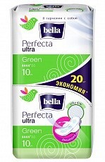 Прокладки гигиенические BELLA PERFECTA Green Ultra (10 + 10) шт.