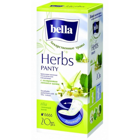 Прокладки гигиенические BELLA PANTY Herbs Tilia с экстрактом липового цвета, 20 шт.