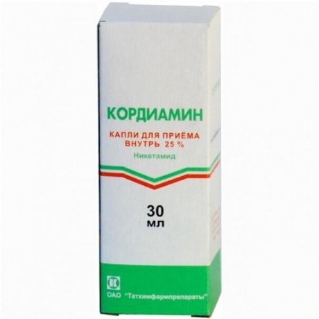 Кордиамин раствор для приема внутрь 250мг/мл, 30 мл