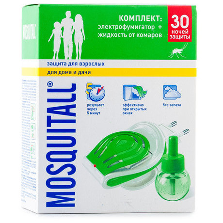 Москитол Защита для взрослых комплект электрофумигатор + жидкость (30 ночей)